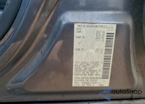 2016 Nissan Altima 2.5 из США, поврежденный, VIN 1N4AL3AP3GN306900